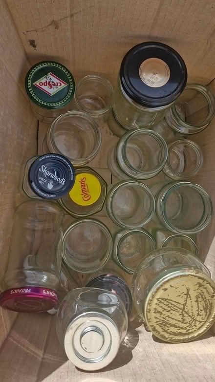 Photo of free Box assorted glass jars (Belper) #1