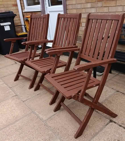 Photo of free 3 Garden Chairs (Rochford SS4) #1
