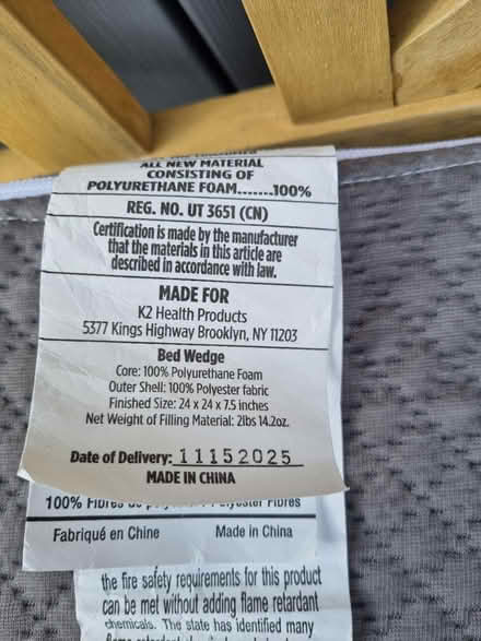 Photo of free Bed Wedge Pillow (Fiveways Brighton) #3