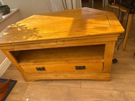 Photo of free Oak furniture land corner TV stand (Urmston M41) #1