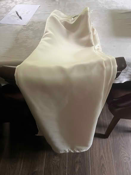 Photo of free Two pairs of cream satin curtains (Fobbing SS17) #2