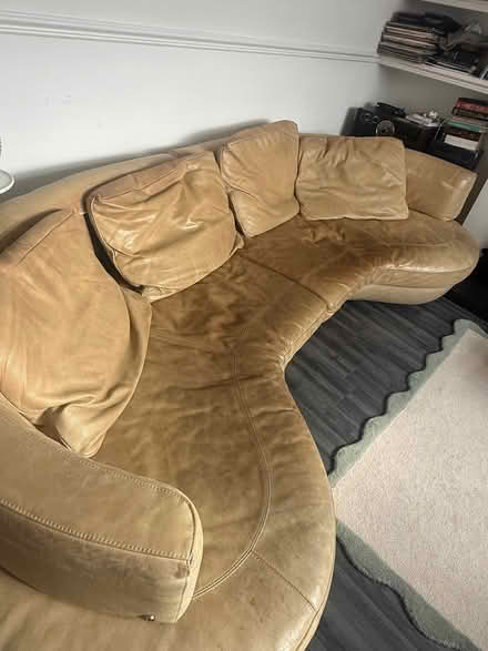 Photo of free Natuzzi Curved Leather Sofa (Reddicap Heath B75) #2