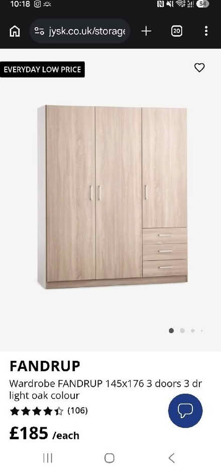 Photo of free JYSK Wardrobe (Bramley LS13) #1