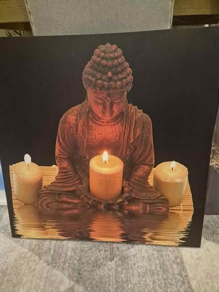 Photo of free Large light up budha canvas print (Noak Bridge SS15) #1