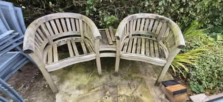 Photo of free Wooden lovers bench (Morecambe LA4) #1