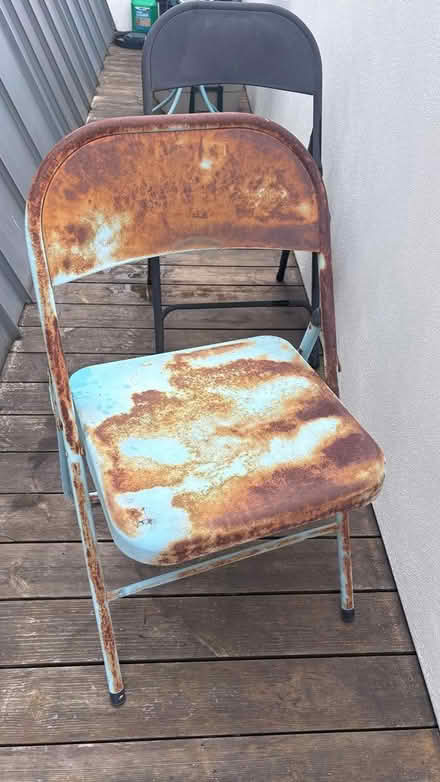 Photo of free Folding metal chair (West Kensington W14) #1