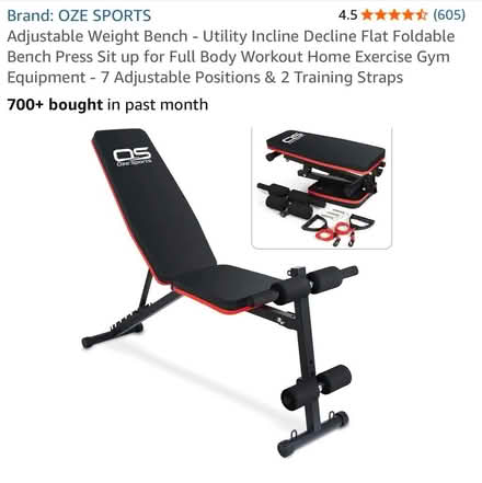 Photo of free Exercise bench complete (Great Dunmow CM6) #1