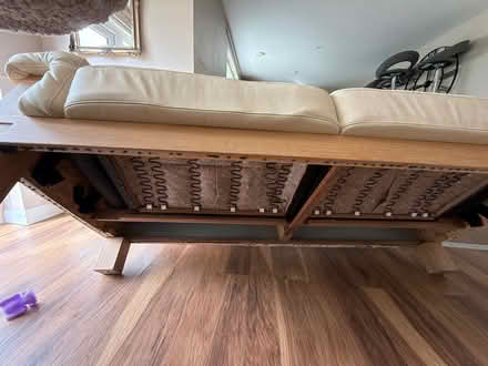 Photo of free Cream leather sofa (Ca82pa) #3