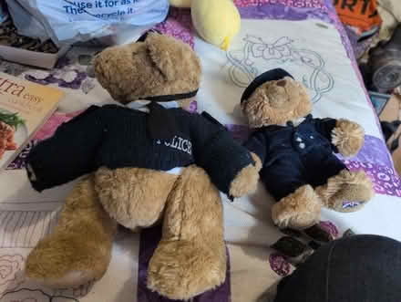 Photo of free 2 police teddies. 1 needs some TLC (Alperton HA0) #1
