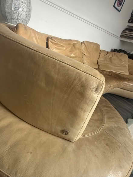 Photo of free Natuzzi Curved Leather Sofa (Reddicap Heath B75) #4
