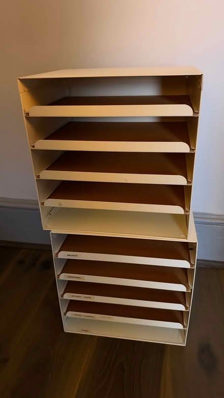 Photo of free 2 x white metal pull out storage (Penge SE20) #3