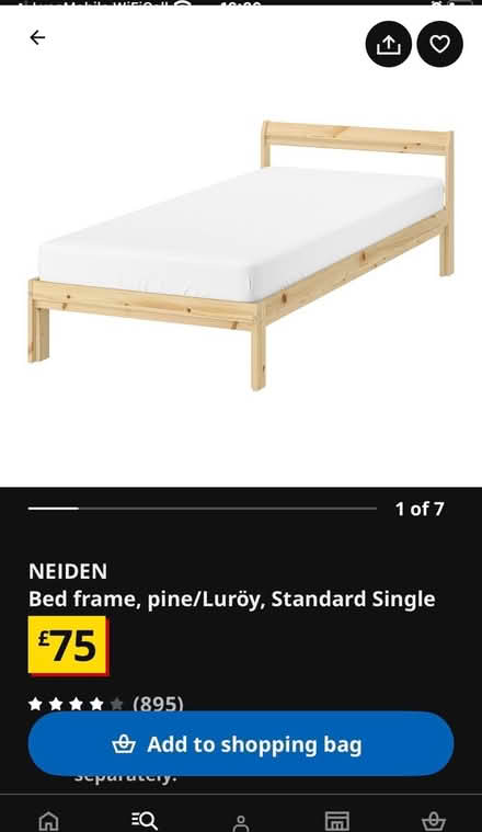 Photo of free Pine single bed ikea (oxford OX4) #3