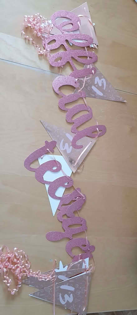 Photo of free Rose gold 'official teenager' banner/bunting (Wokingham RG40) #1
