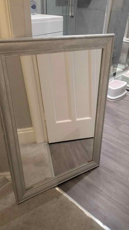 Photo of free Large silver framed mirror (Urmston M41) #1