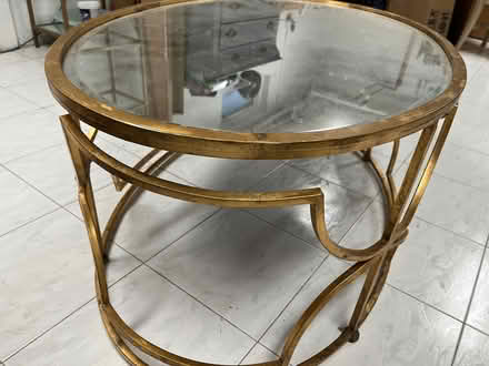 Photo of free Mirrored oval coffee table (Cushing Square) #2