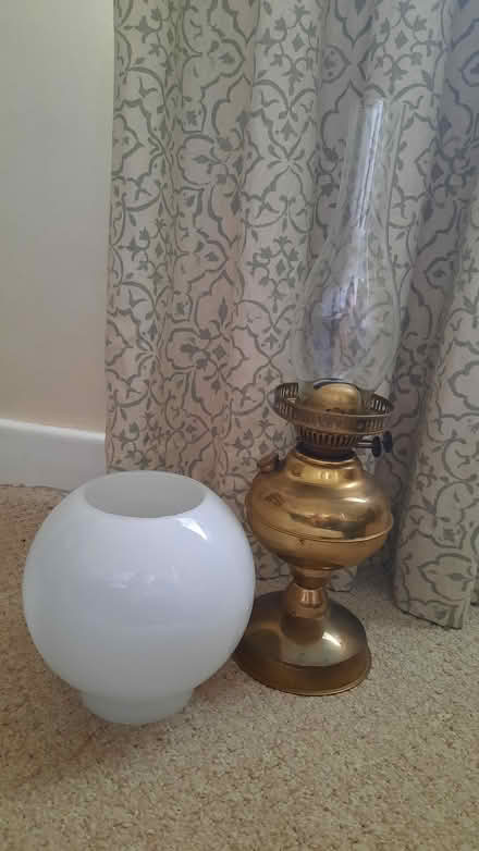 Photo of free Oil/Paraffin Lamp white globe shade (Farlow DY14) #2