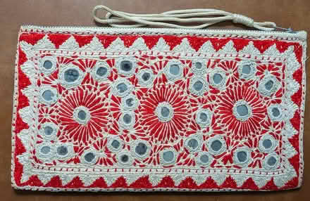 Photo of free Vintage Afghan zipper pouch (Anna st in Teaneck) #1