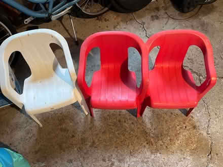 Photo of free 3 Toddler plastic chairs (Northwestern Morton Grove) #1