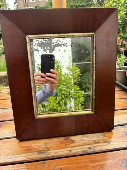 Photo of free Small antique wooden wall mirror (Canonbury N1) #1