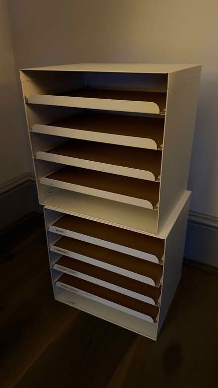 Photo of free 2 x white metal pull out storage (Penge SE20) #2