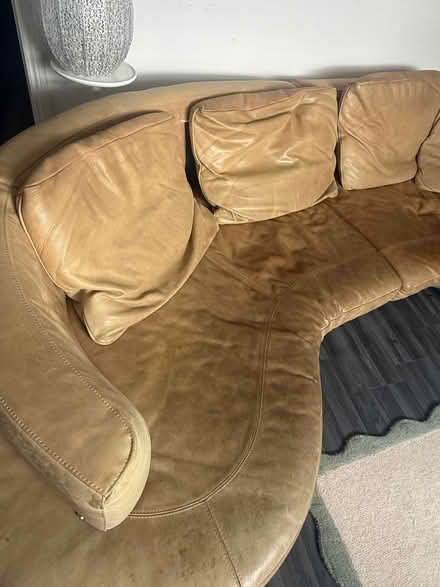 Photo of free Natuzzi Curved Leather Sofa (Reddicap Heath B75) #3