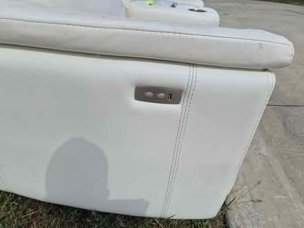 Photo of free White leather recliner Sofia (Wright City) #2
