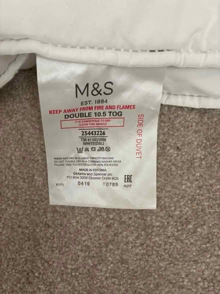 Photo of free Double 10.5 tog duvet (Bodicote OX16) #2