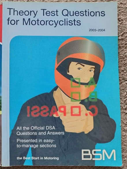 Photo of free 2003-2004 Motorcyclists theory test questions (Stopsley LU2) #1