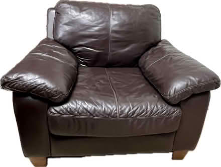 Photo of free Brown leather armchair (Harrogate HG2) #1