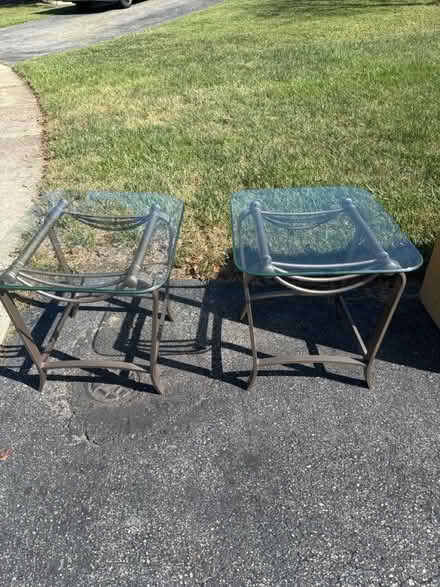 Photo of free Glass Top End Tables (Gambrills) #1