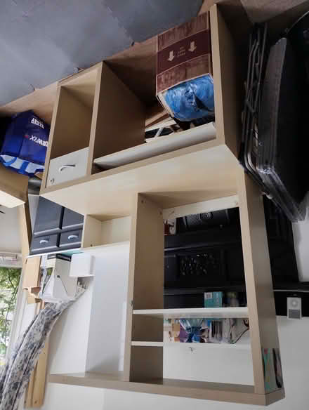 Photo of free Ikea Mikke (?) desk with shelves, draw and pull out shelf. (Chesham HP5) #1