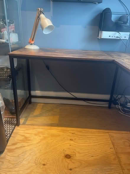 Photo of free Corner desk with 2 shelves (Downley HP13) #3
