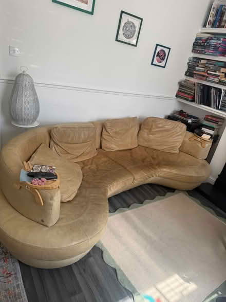 Photo of free Natuzzi Curved Leather Sofa (Reddicap Heath B75) #1