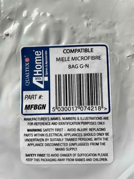 Photo of free Five dustbags for Miele vacuum cleaner + 2 filters (Walton Manor OX2) #1