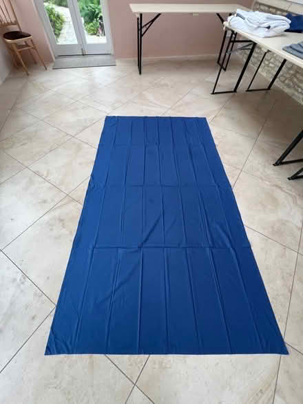 Photo of free Blue tablecloth x4 (Clanfield OX18) #3