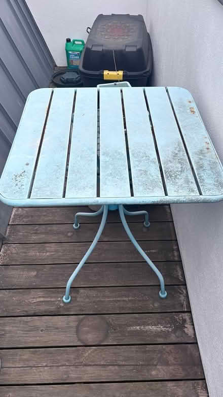 Photo of free Garden Table (blue) (West Kensington W14) #3
