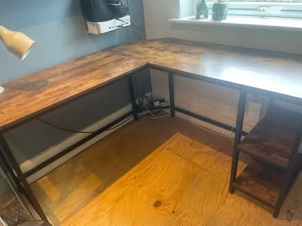 Photo of free Corner desk with 2 shelves (Downley HP13) #1