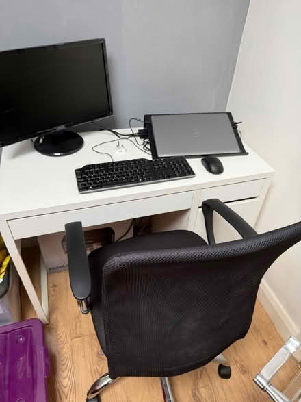 Photo of free White Ikea Desk (Tyersal BD4) #1