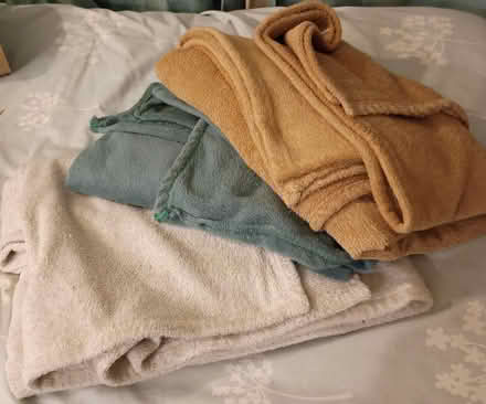 Photo of free 3 fleece throws / small blankets (Thorpe Bay SS1) #1