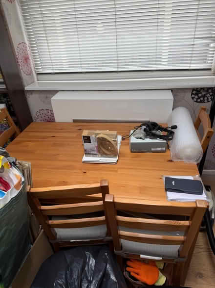 Photo of free Ikea Table & 4 Chairs (Tyersal BD4) #1