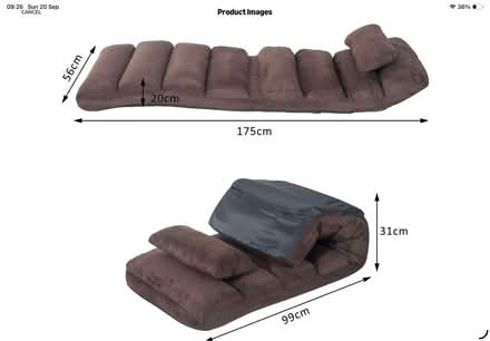 Photo of free HOMCOM Adjustable Floor Chair (Chessington KT9) #1