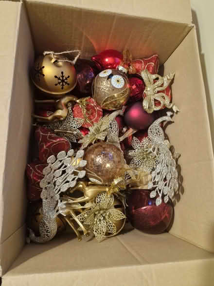 Photo of free Box of Christmas tree decorations (Linthorpe TS4) #1