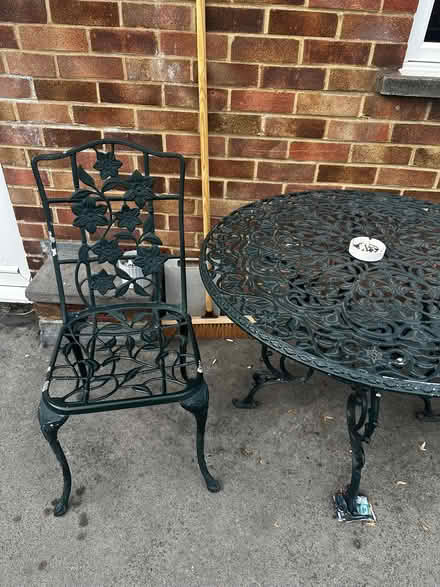 Photo of free Garden table and two chairs (London Colney AL2) #2