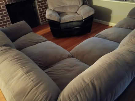 Photo of free Microfiber sectional w/Chair (Concord Ave/Broom Street) #1