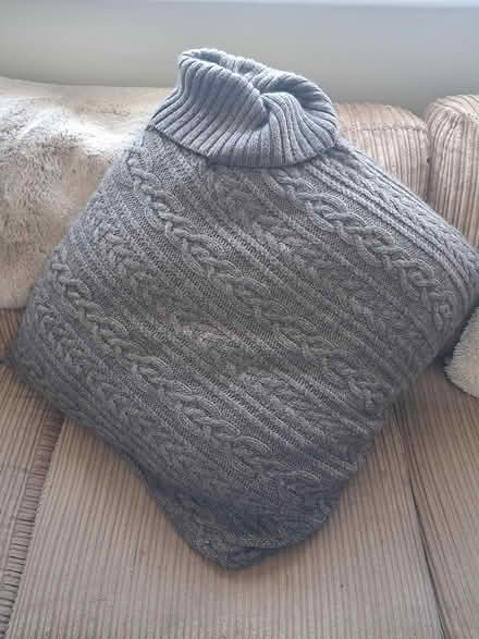 Photo of free Large grey cushion 100% wool cover (newton abbot TQ12) #2