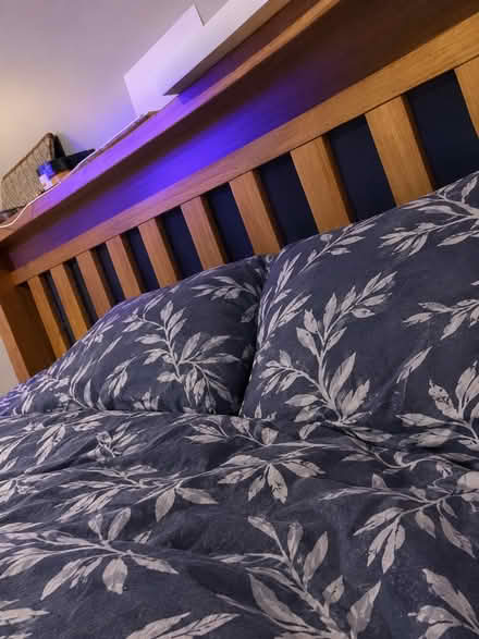 Photo of free King size solid oak bed frame (Clapham SW4) #1