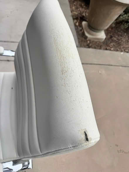Photo of free White leather desk chair (West Petaluma) #3