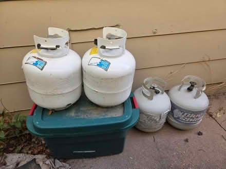 Photo of free 4 propane tanks (expired) Aurora (Central Aurora) #1
