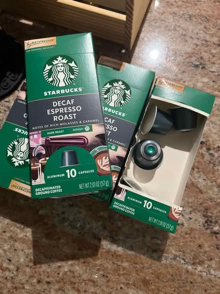 Photo of free Nespresso Starbucks decaf pods (Passaic) #1