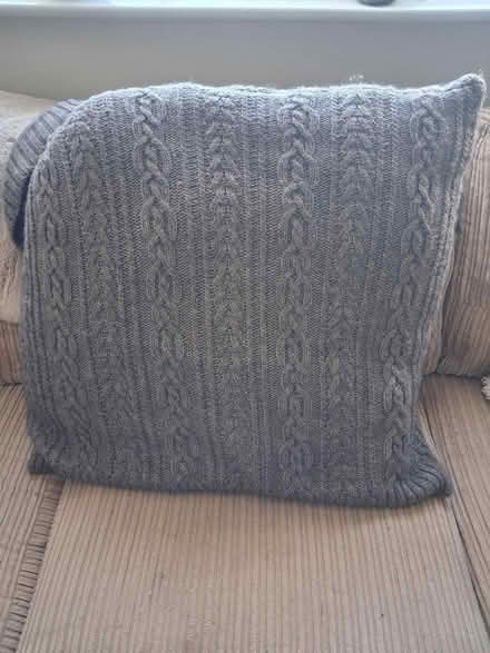Photo of free Large grey cushion 100% wool cover (newton abbot TQ12) #4